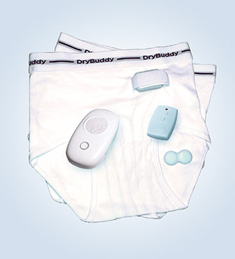 DryBuddyFLEX 3 Wireless Wetness Sensing Briefs System with 1 Transceiver (Alarm), 2 Briefs, Magnetic Sensor & Remote